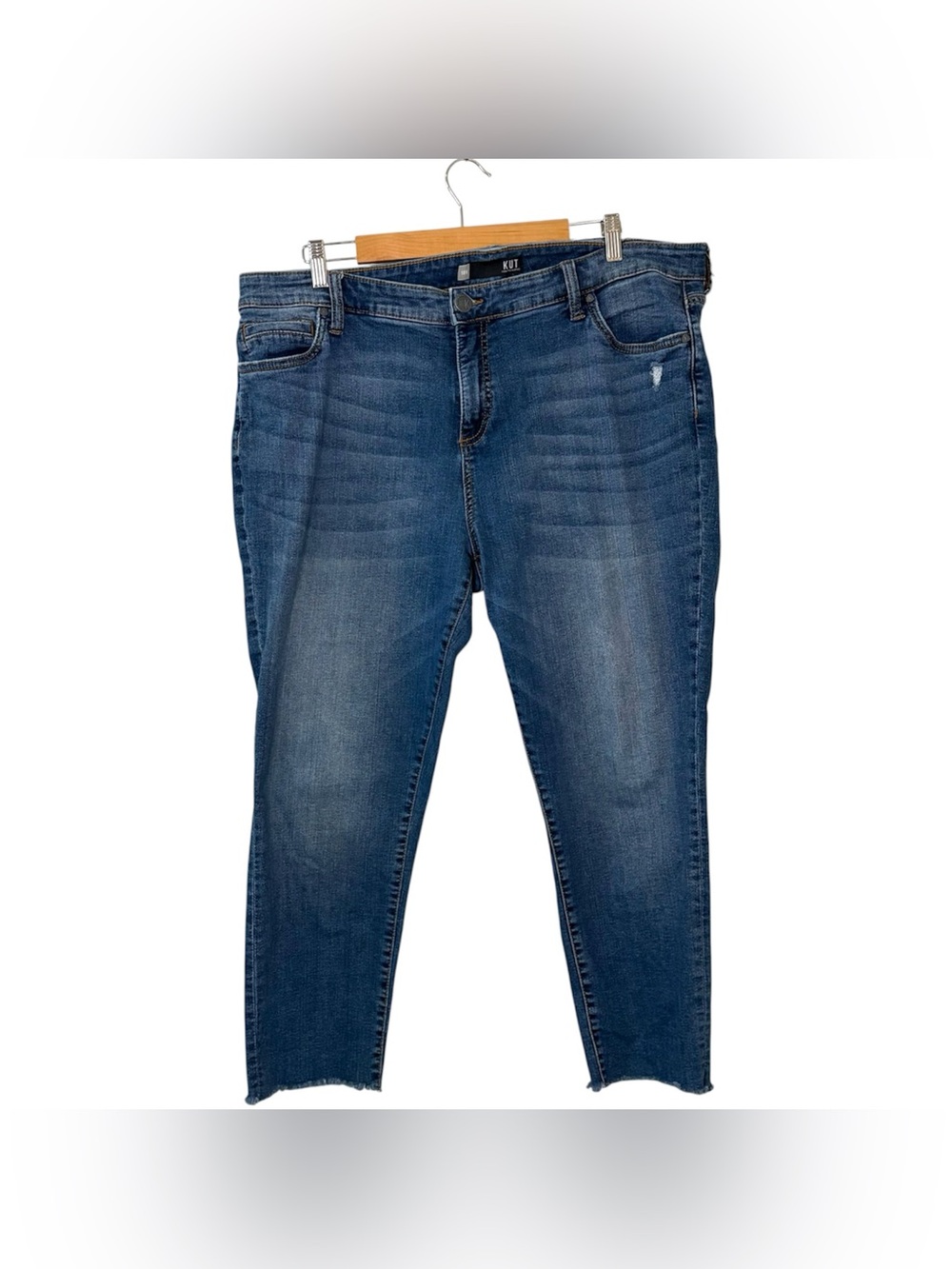 KUT by the cloth straight leg dark blue jeans plus size 18W casual quiet luxury